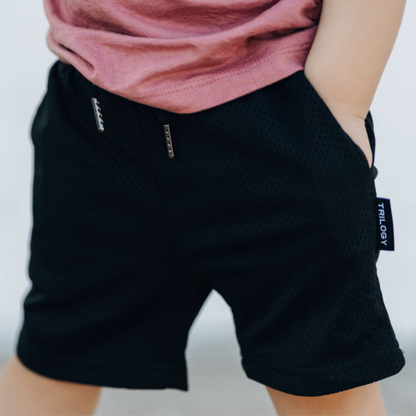 BLACK GYM SHORTS